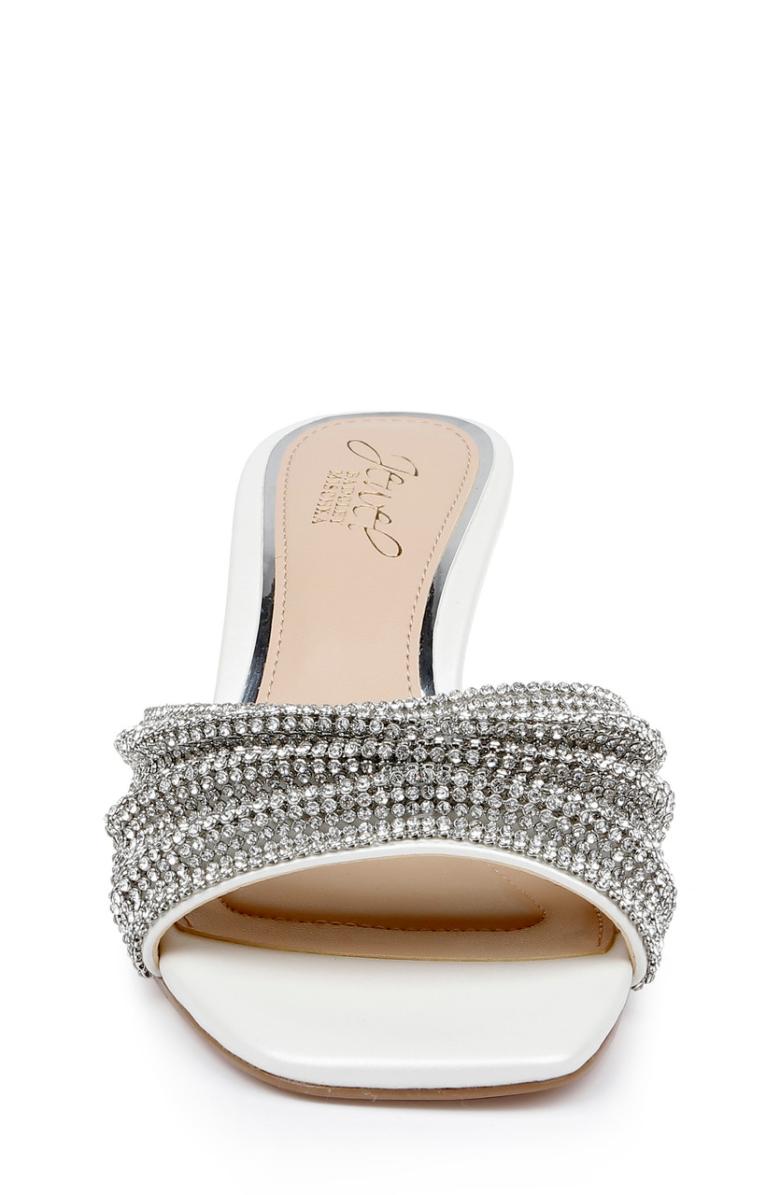 Badgley Mischka Humor Crystal Mules With Kitten Heel Black | Women Kitten Heel