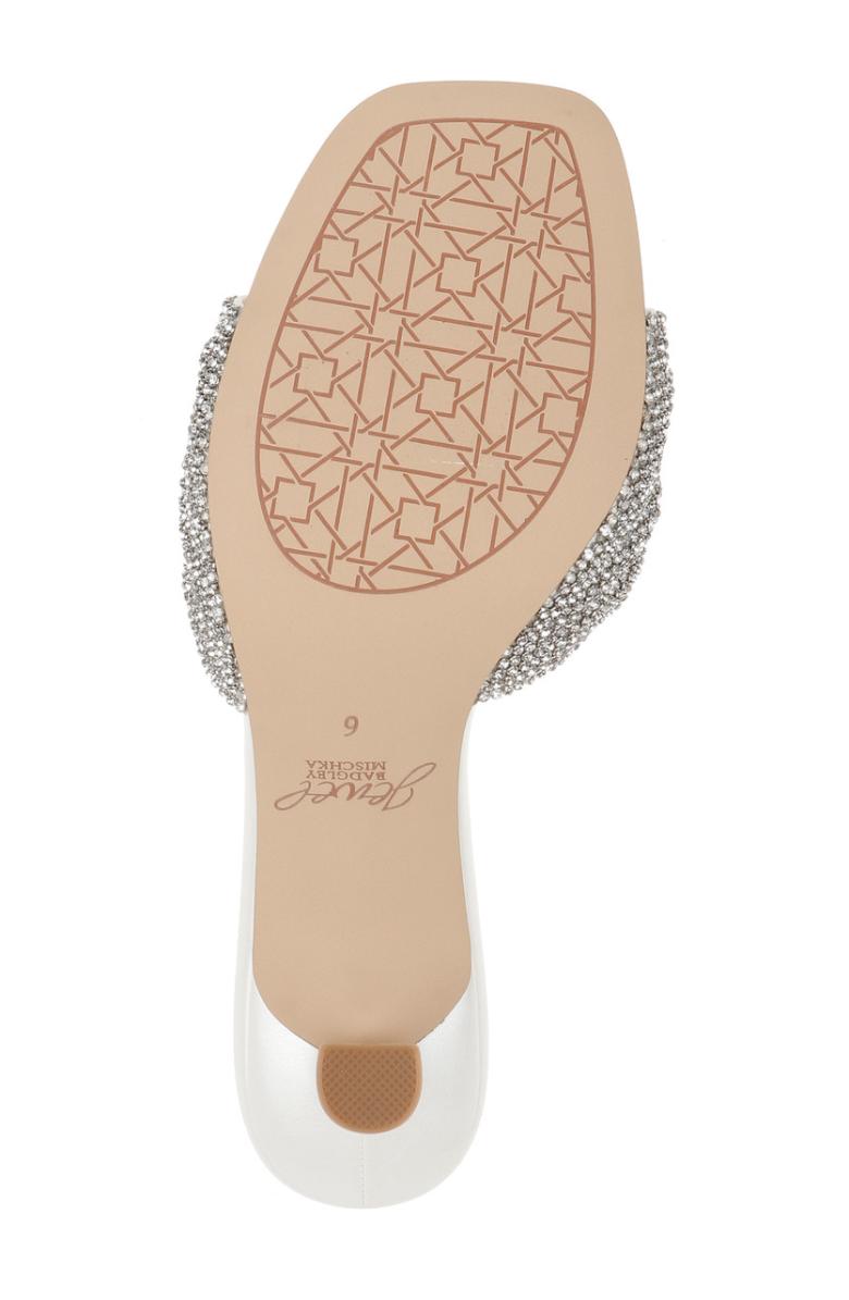 Badgley Mischka Humor Crystal Mules With Kitten Heel Black | Women Kitten Heel