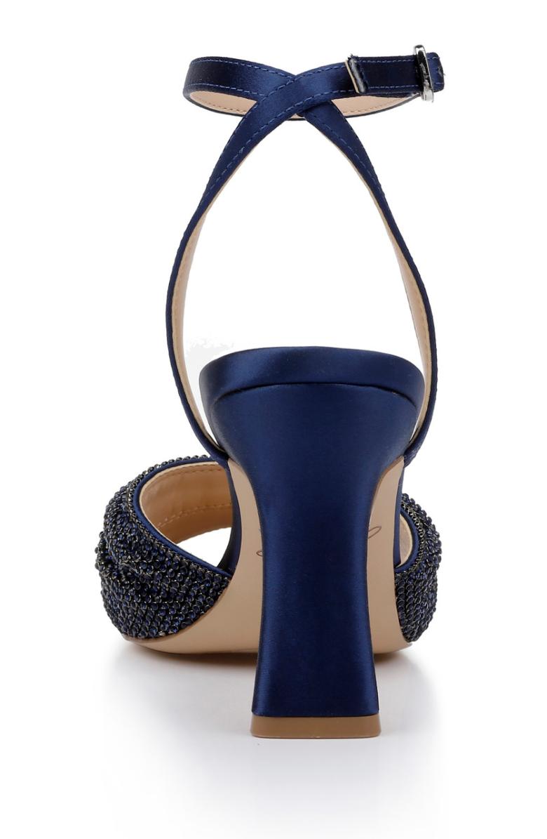 Badgley Mischka Huntley Crystal Strap Stiletto Heel Sandal Black | Women Stiletto