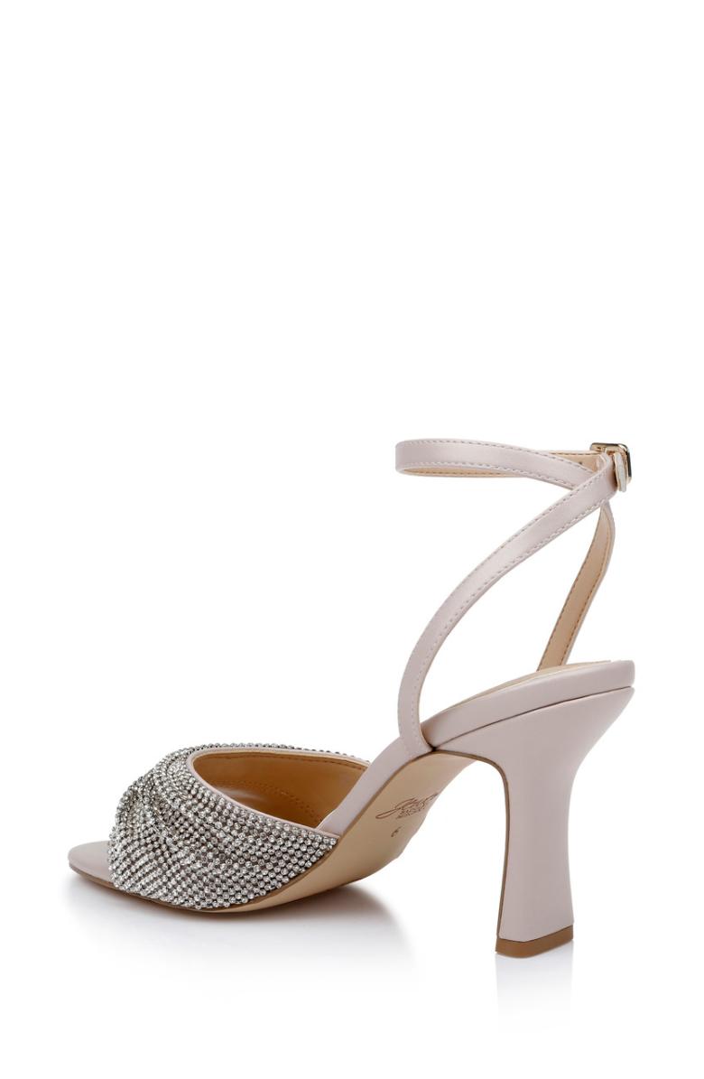 Badgley Mischka Huntley Crystal Strap Stiletto Heel Sandal Black | Women Stiletto