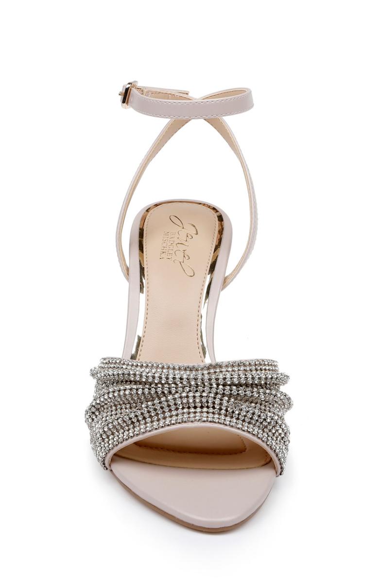 Badgley Mischka Huntley Crystal Strap Stiletto Heel Sandal Black | Women Stiletto