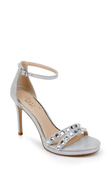 Badgley Mischka Hustle Platform With Gemstone-Studded Straps Black | Women Platform