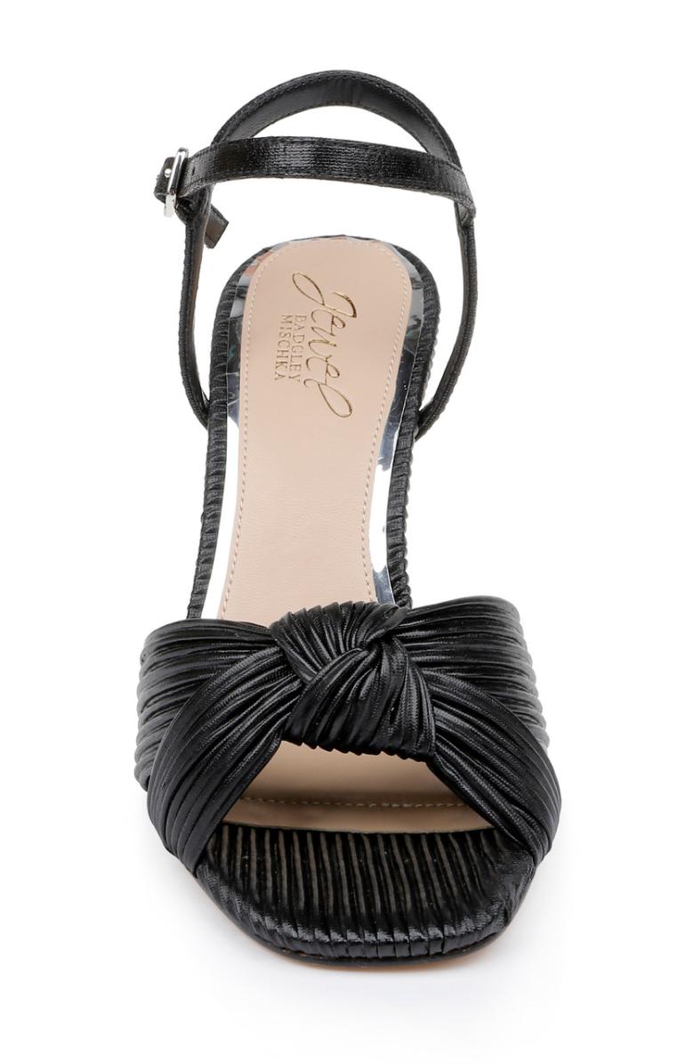 Badgley Mischka Hydee Pleated Stiletto Sandal Black | Women Stiletto