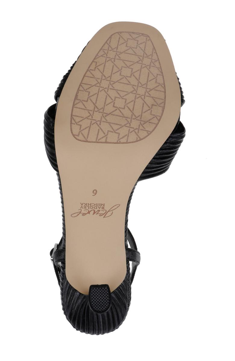 Badgley Mischka Hydee Pleated Stiletto Sandal Black | Women Stiletto