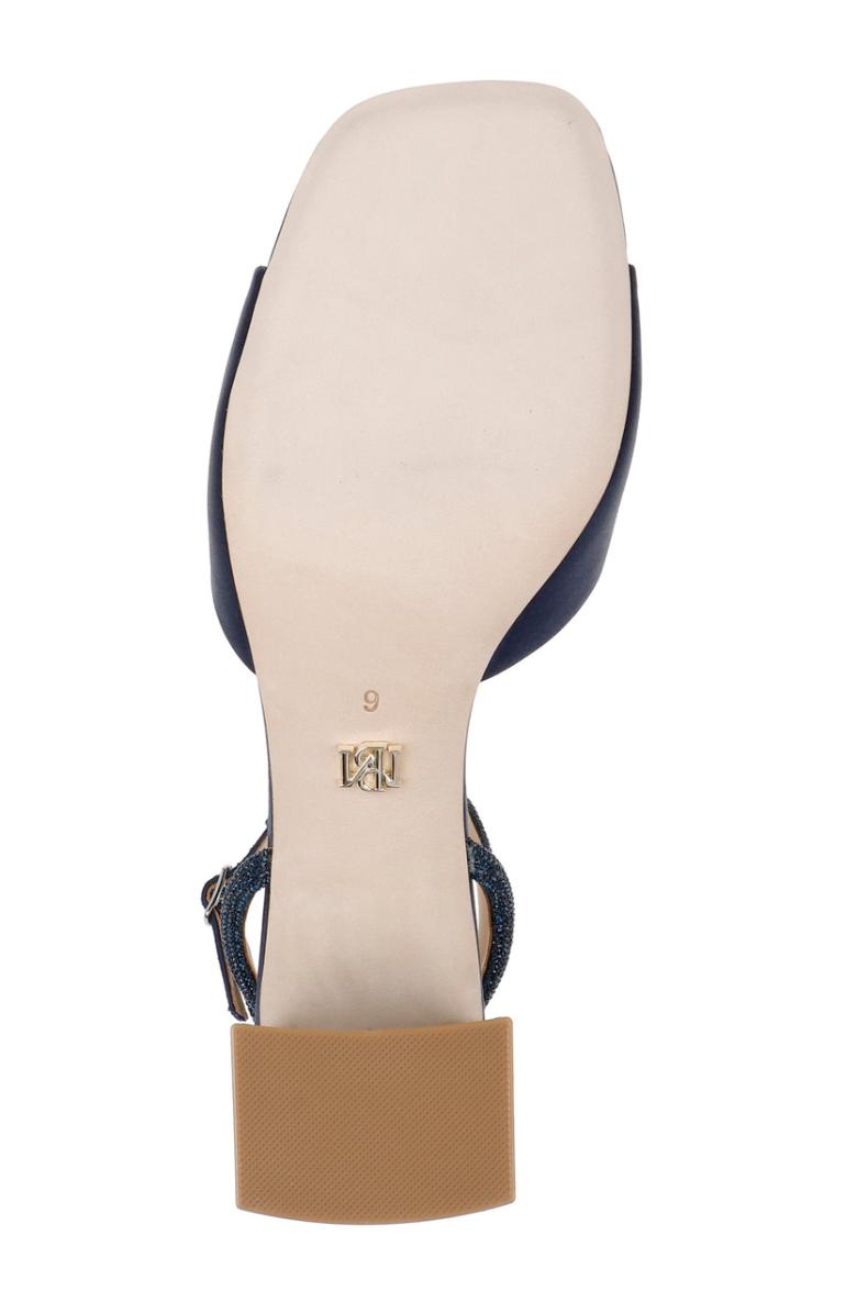 Badgley Mischka Infinity Satin Block Heels With Ankle Strap Black | Women Best Sellers