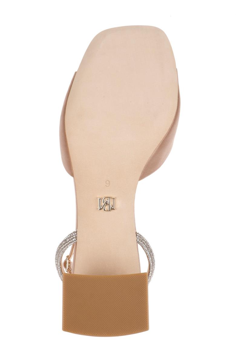 Badgley Mischka Infinity Satin Block Heels With Ankle Strap Black | Women Best Sellers