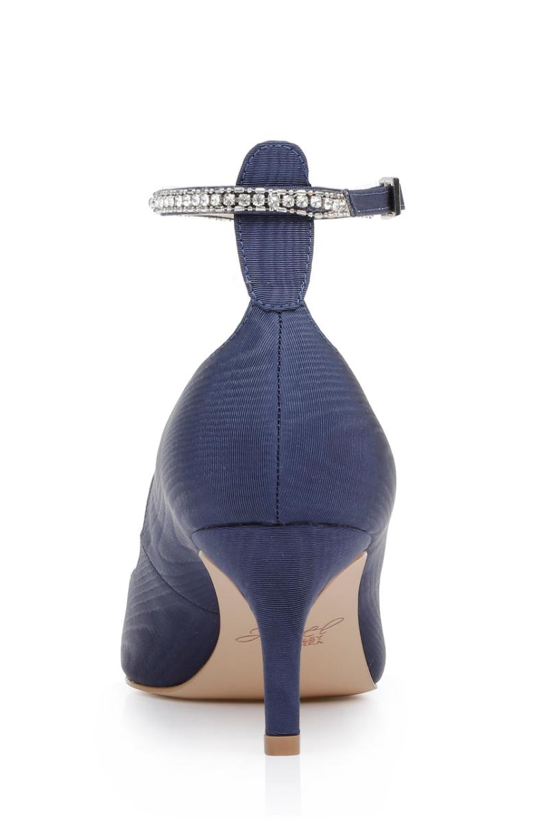 Badgley Mischka Jamila Ankle Strap Kitten Heel Gold Glitter | Women Kitten Heel