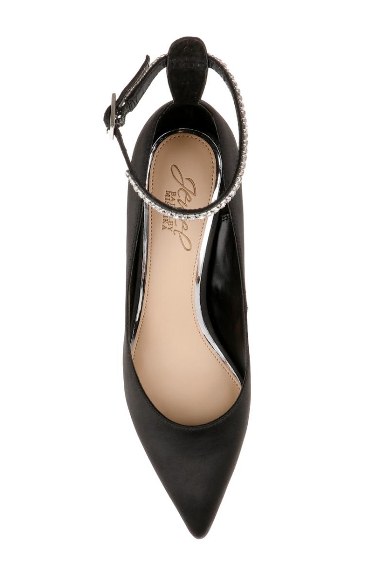 Badgley Mischka Jamila Ankle Strap Kitten Heel Gold Glitter | Women Kitten Heel