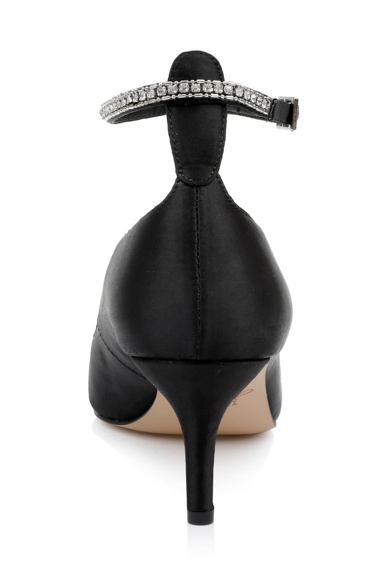 Badgley Mischka Jamila Ankle Strap Kitten Heel Gold Glitter | Women Kitten Heel