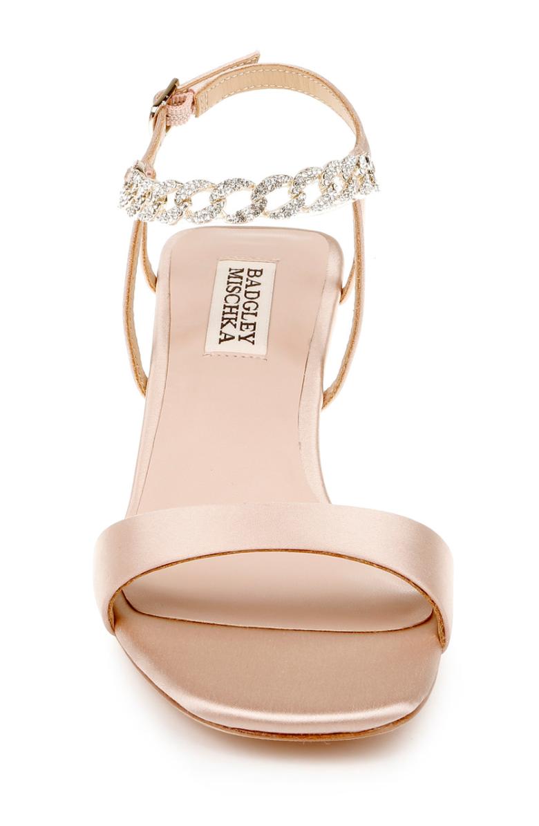 Badgley Mischka Kaelyn Mid Wedge Heel Ivory Satin | Women Wedge