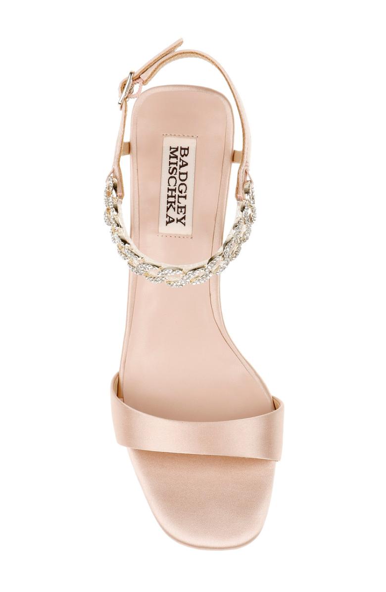 Badgley Mischka Kaelyn Mid Wedge Heel Ivory Satin | Women Wedge