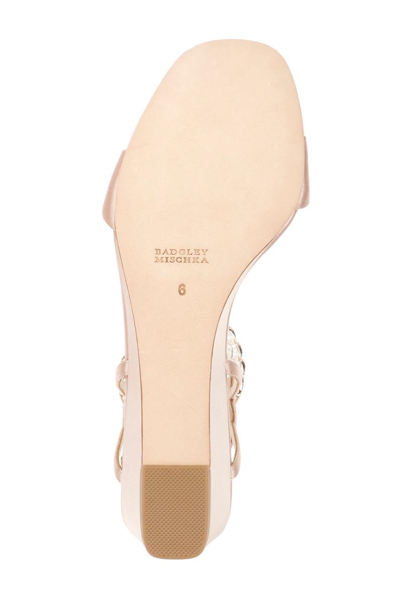Badgley Mischka Kaelyn Mid Wedge Heel Ivory Satin | Women Wedge