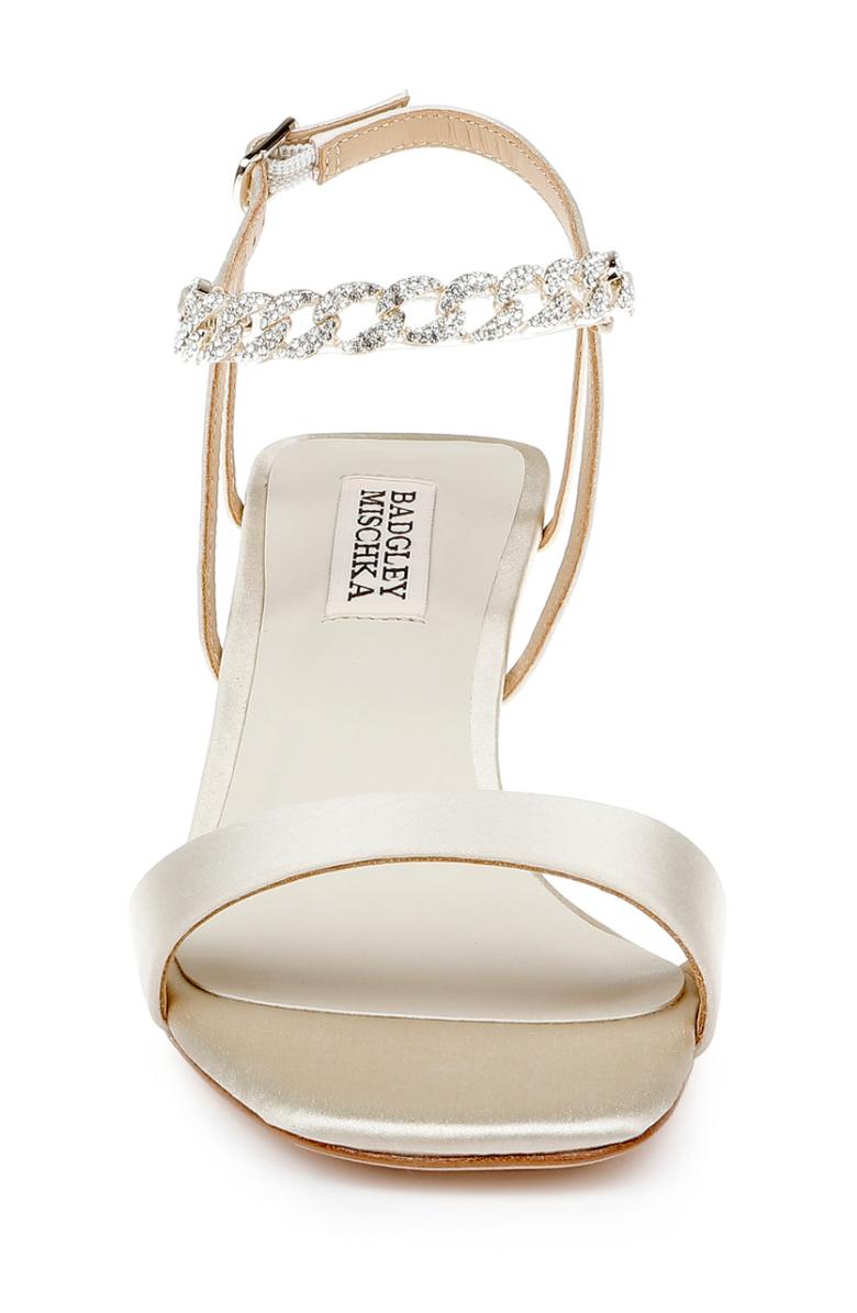 Badgley Mischka Kaelyn Mid Wedge Heel Ivory Satin | Women Wedge