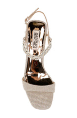 Badgley Mischka Kaelyn Mid Wedge Heel Ivory Satin | Women Wedge