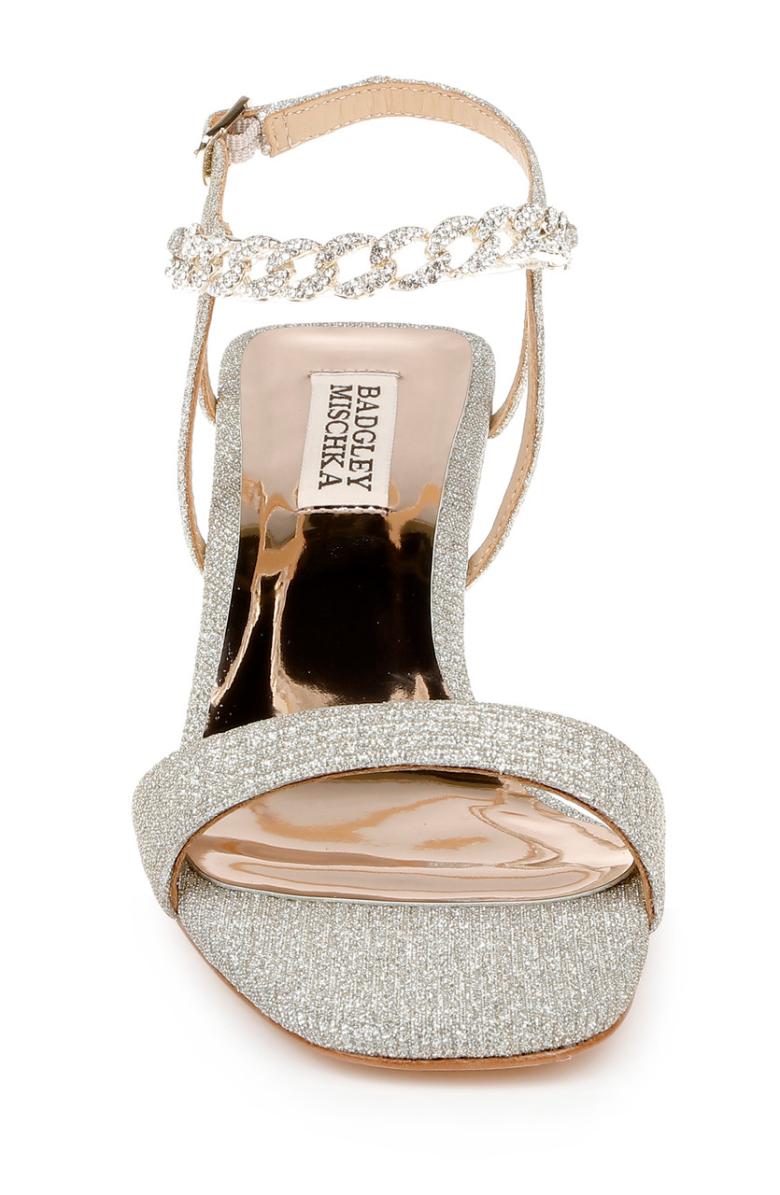 Badgley Mischka Kaelyn Mid Wedge Heel Ivory Satin | Women Wedge