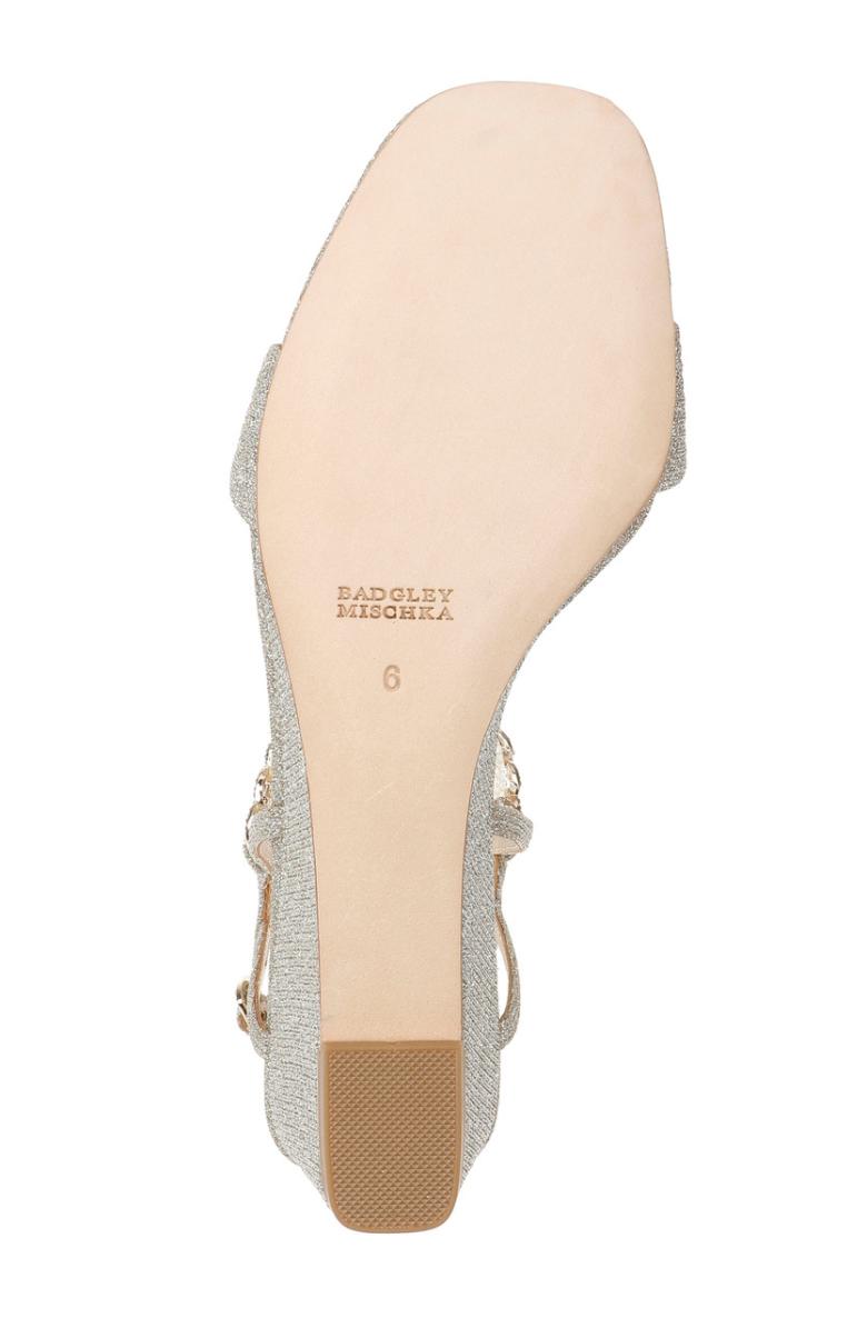 Badgley Mischka Kaelyn Mid Wedge Heel Ivory Satin | Women Wedge