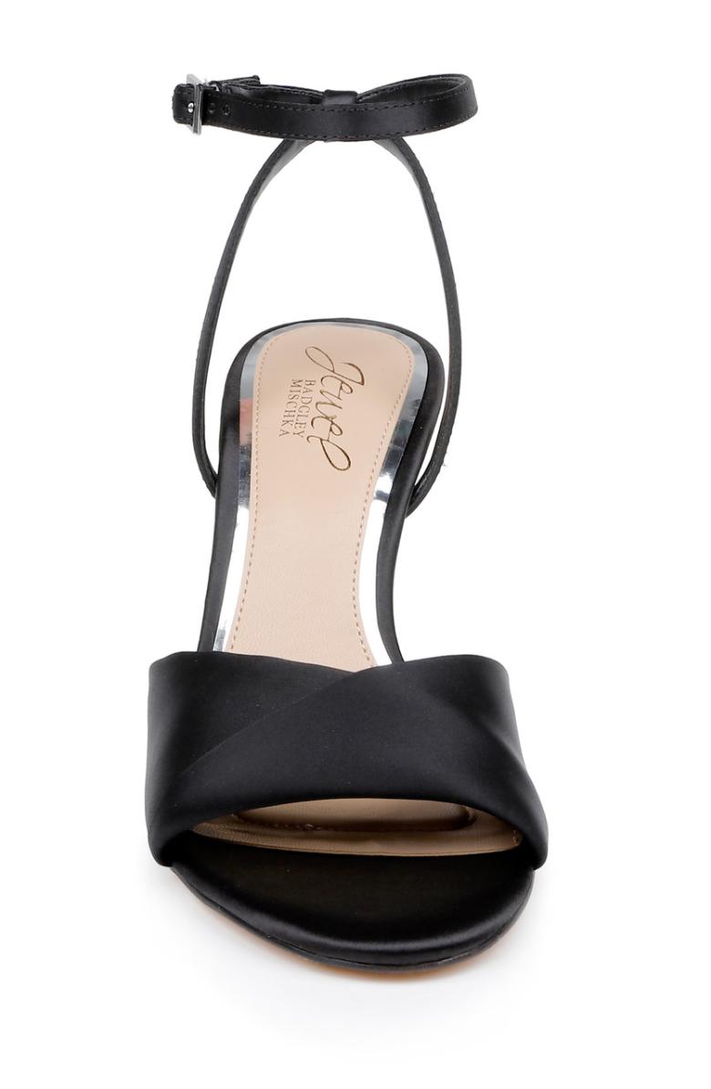 Badgley Mischka Kaia Sandal With Crisscross Vamp Black | Women Stiletto