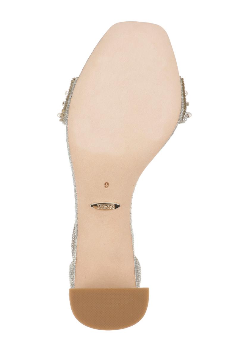 Badgley Mischka Kameryn Open-Toe Block Heel Ivory | Women Block Heels