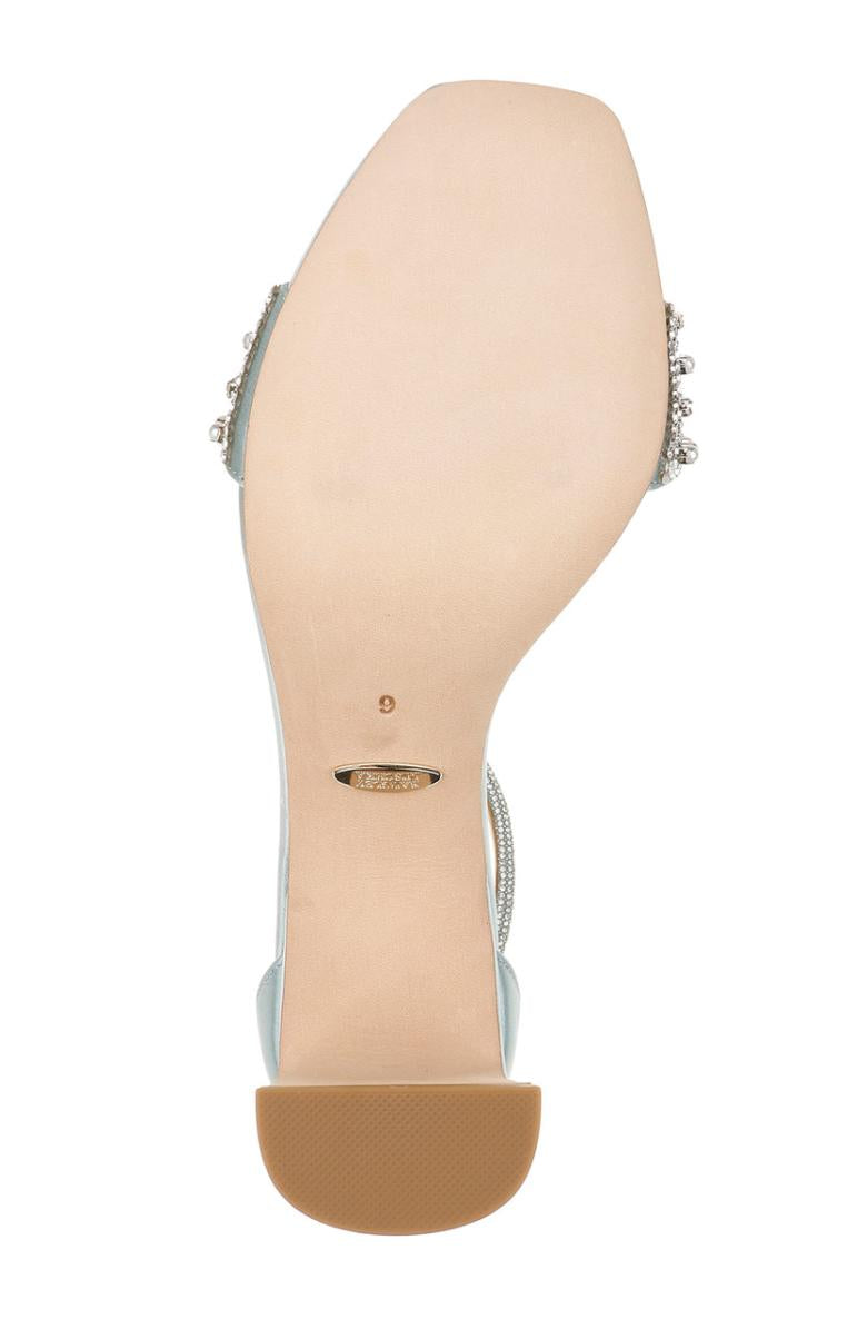 Badgley Mischka Kameryn Open-Toe Block Heel Ivory | Women Block Heels