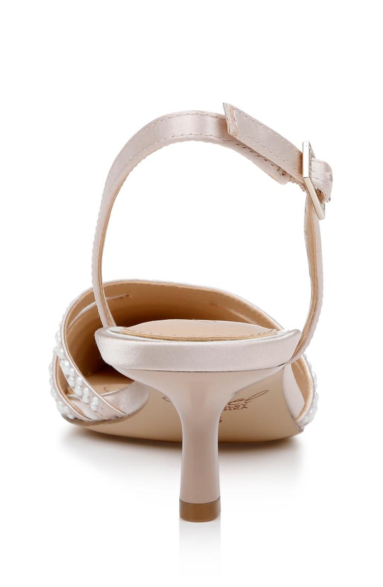 Badgley Mischka Katalina Bejeweled Slingback With Kitten Heel Black | Women Best Sellers