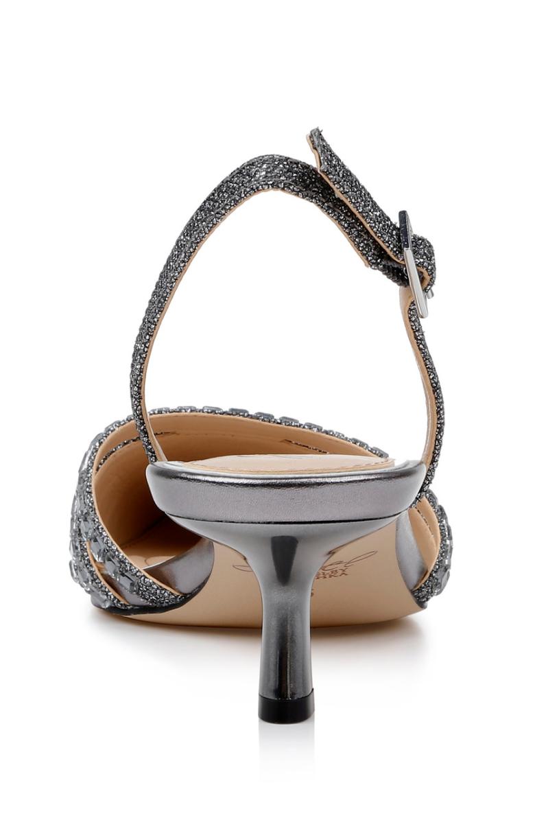 Badgley Mischka Katalina Bejeweled Slingback With Kitten Heel Black | Women Best Sellers