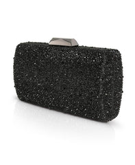 Badgley Mischka Kaylee Crystal Minaudiere Black | Women Evening Bags
