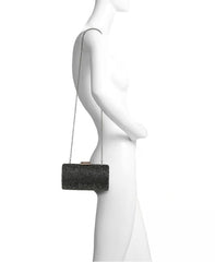 Badgley Mischka Kaylee Crystal Minaudiere Black | Women Evening Bags