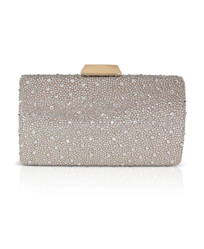 Badgley Mischka Kaylee Crystal Minaudiere Black | Women Evening Bags