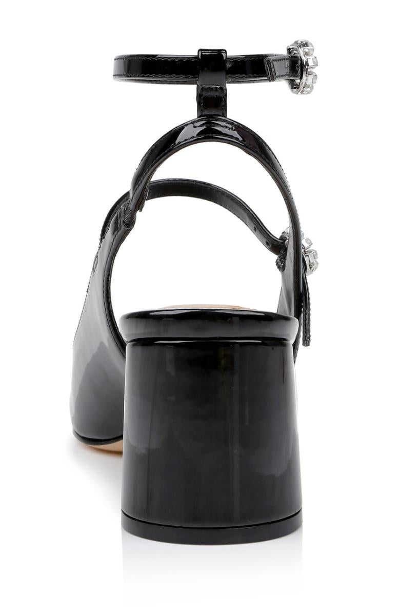 Badgley Mischka Keilani Block Round Heeled Mary Jane Black | Women Block Heels