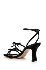 Badgley Mischka Kiyomi Delicate Sandal With Bow Straps Black | Women Stiletto