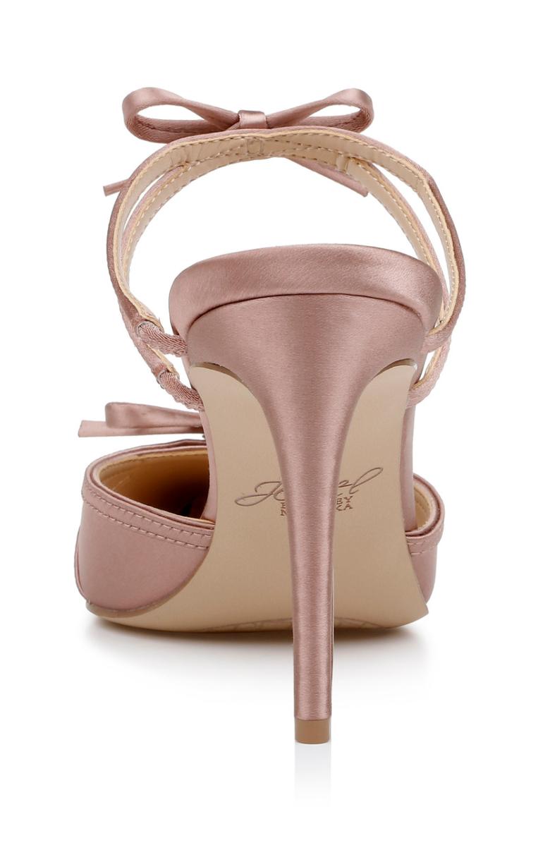 Badgley Mischka Klarise Pointed Toe Satin Double Bow Mules Black | Women Stiletto