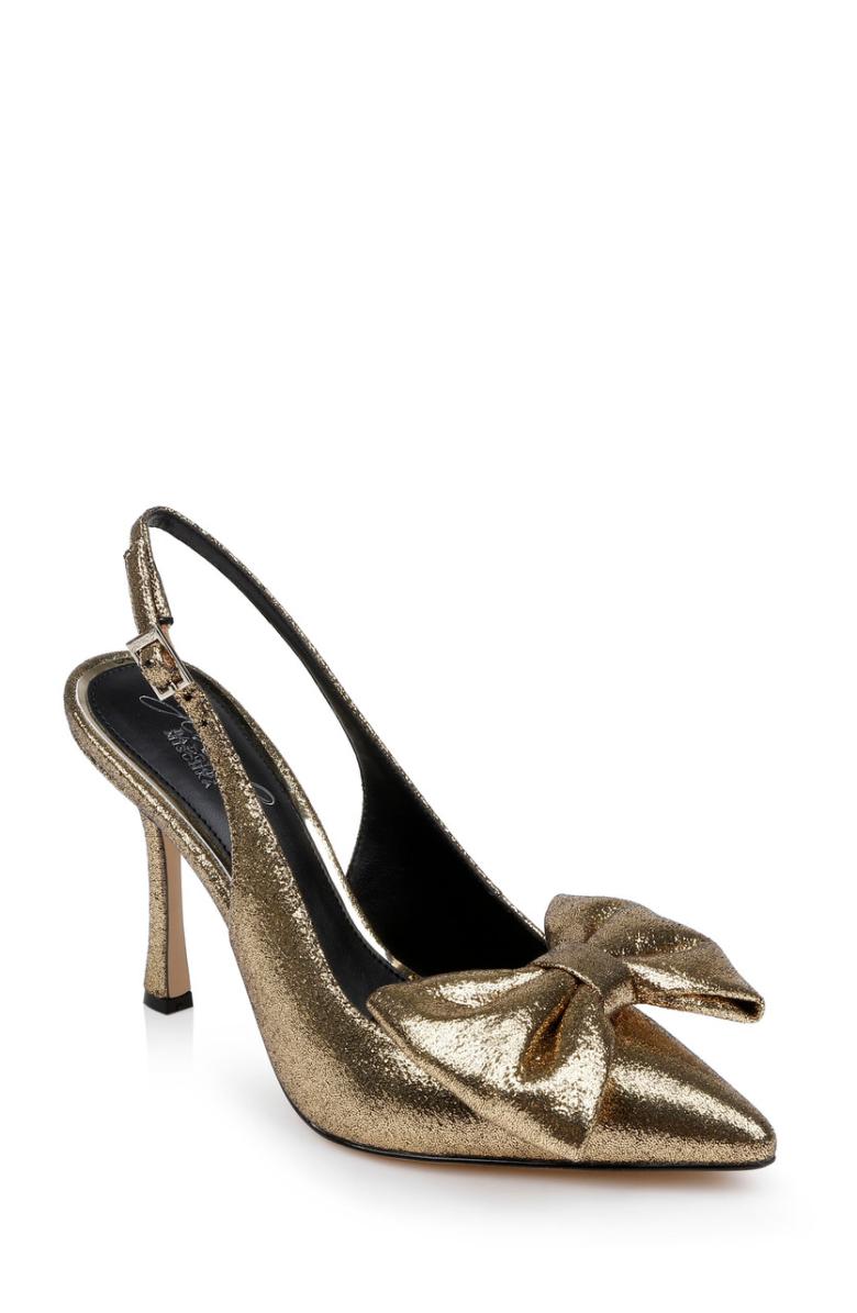 Badgley Mischka Kourtnay Stiletto Slingback With Large Bow Black | Women Stiletto