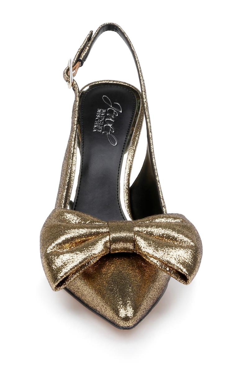 Badgley Mischka Kourtnay Stiletto Slingback With Large Bow Black | Women Stiletto