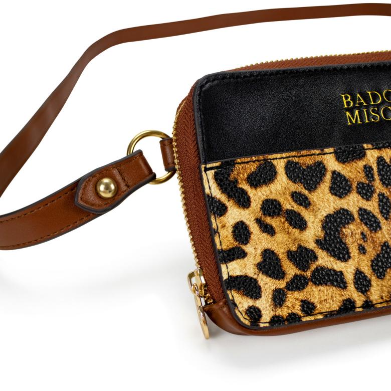 Badgley Mischka Leopard Vegan Leather Pouch Belt Bag | Women Travel