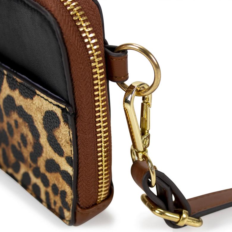Badgley Mischka Leopard Vegan Leather Pouch Belt Bag | Women Travel