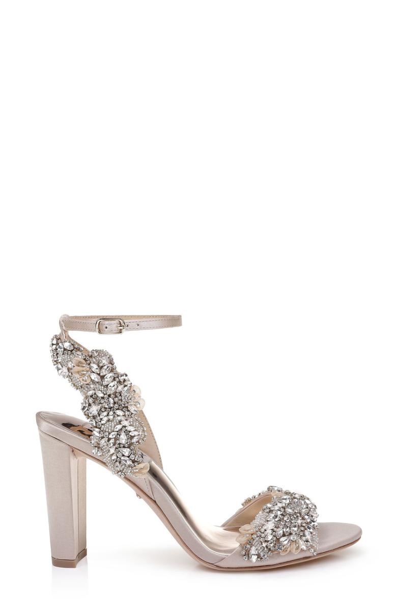 Badgley Mischka Libby Crystal Embellished Evening Shoe Ivory | Women Best Sellers
