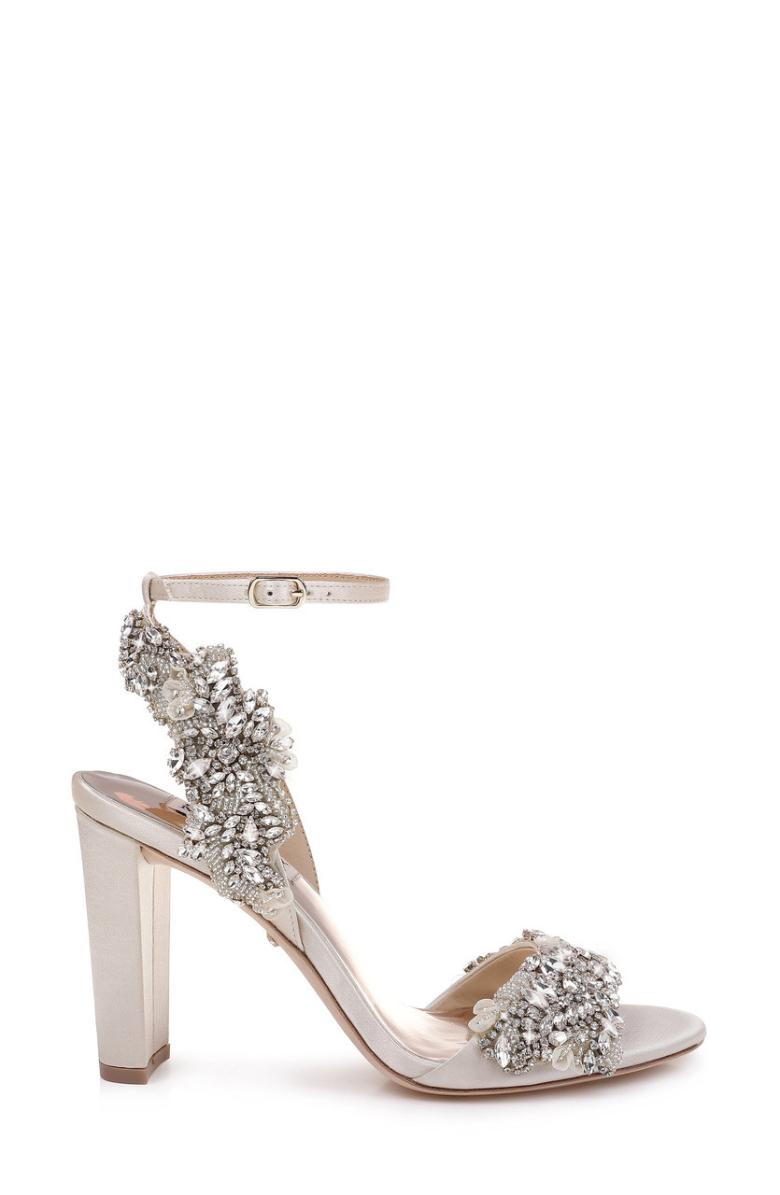 Badgley Mischka Libby Crystal Embellished Evening Shoe Ivory | Women Best Sellers