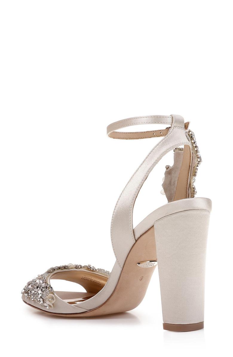 Badgley Mischka Libby Crystal Embellished Evening Shoe Ivory | Women Best Sellers