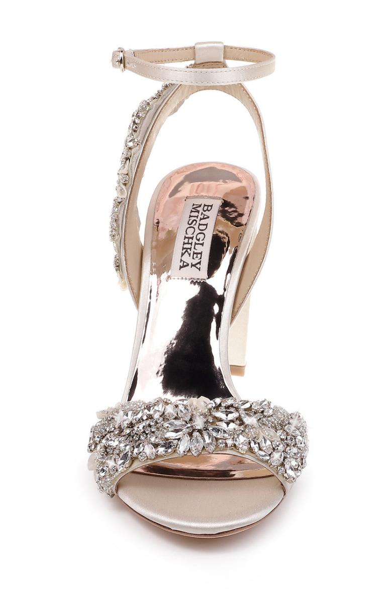 Badgley Mischka Libby Crystal Embellished Evening Shoe Ivory | Women Best Sellers