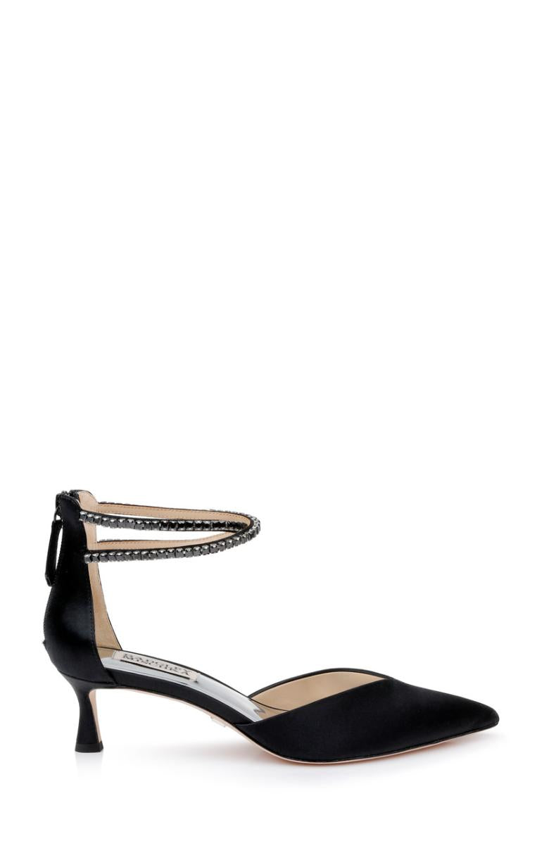 Badgley Mischka Lilibeth Dual-Strapped Kitten Heels Black | Women Kitten Heel