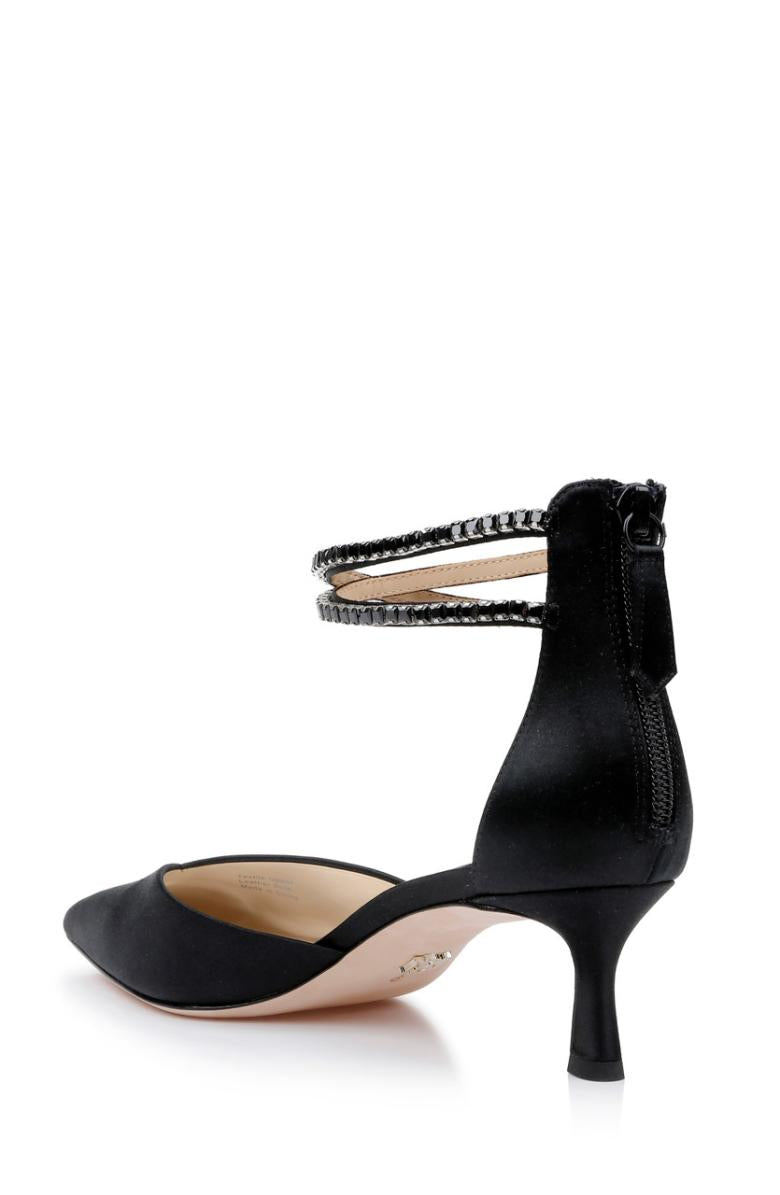 Badgley Mischka Lilibeth Dual-Strapped Kitten Heels Black | Women Kitten Heel