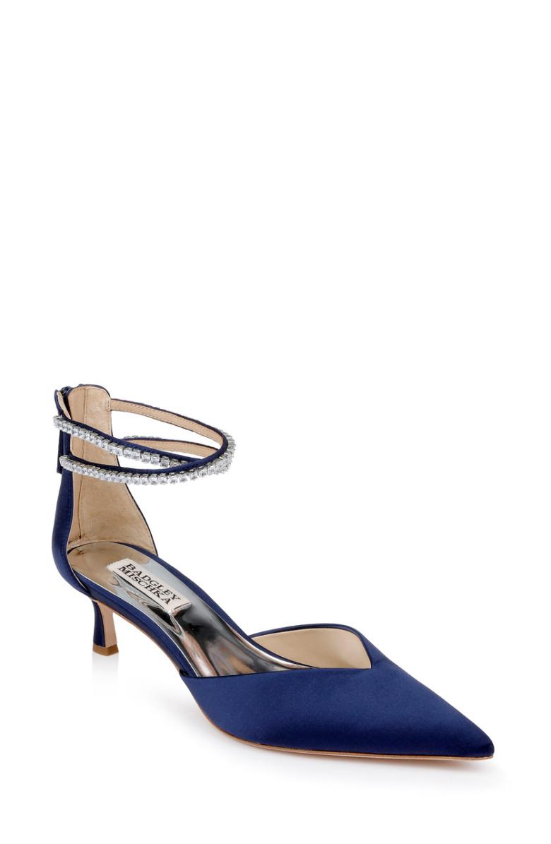 Badgley Mischka Lilibeth Dual-Strapped Kitten Heels Black | Women Kitten Heel