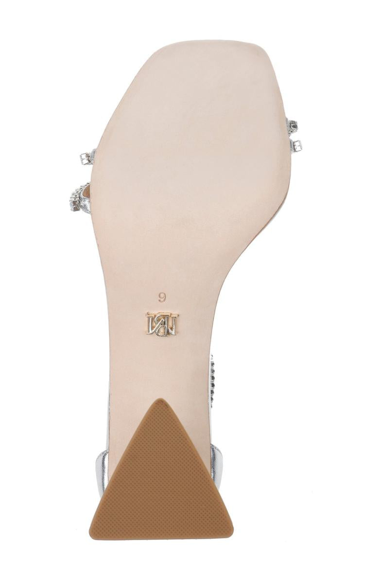 Badgley Mischka Lillie Crystal Dual-Strapped Block Heels Black | Women Block Heels