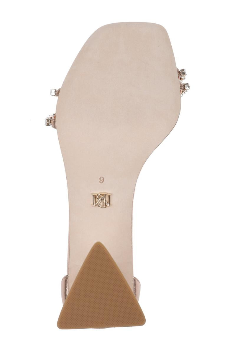 Badgley Mischka Lillie Crystal Dual-Strapped Block Heels Black | Women Block Heels