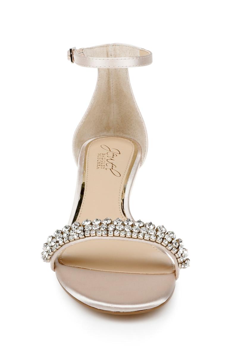 Badgley Mischka Lora Low Wedge Sandals Champagne | Women Wedge