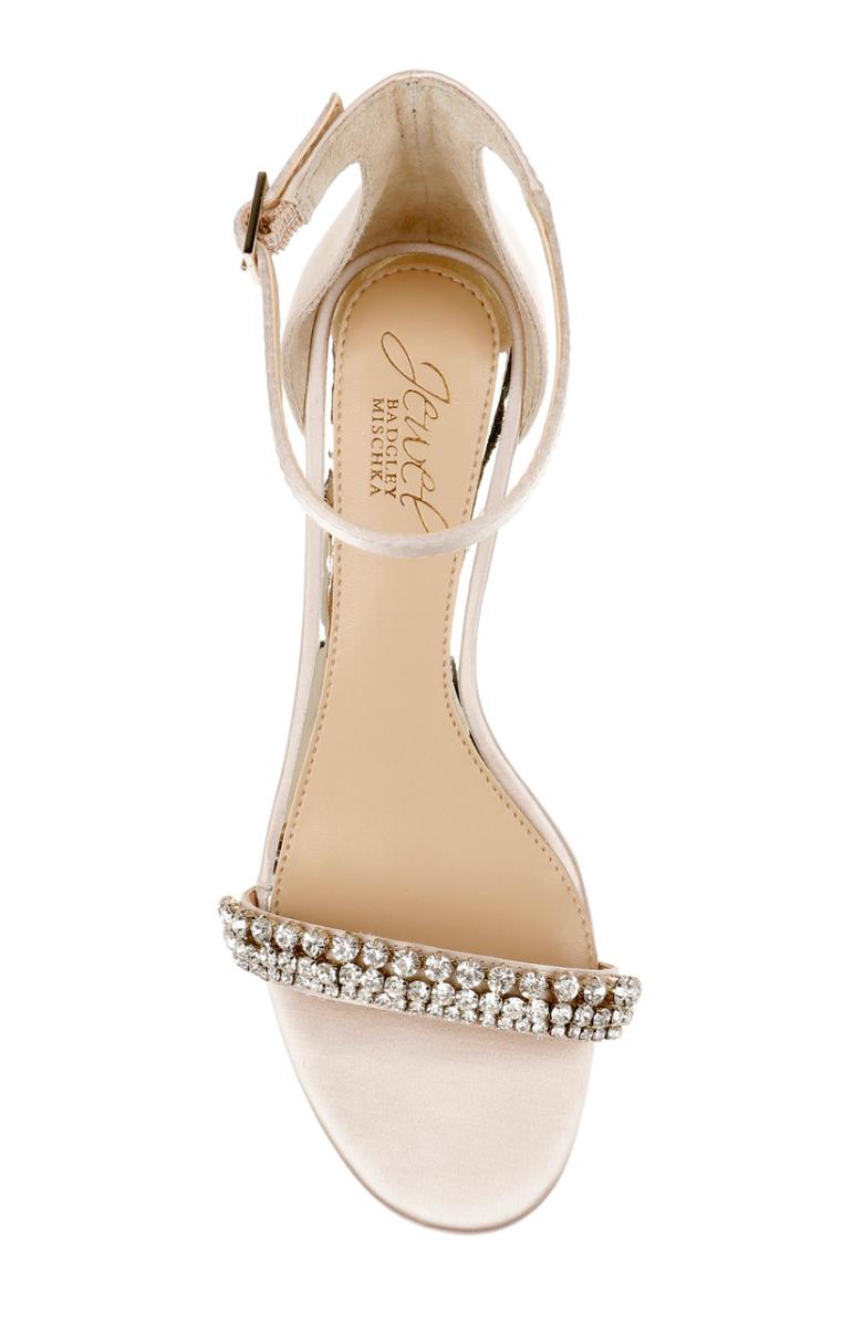 Badgley Mischka Lora Low Wedge Sandals Champagne | Women Wedge