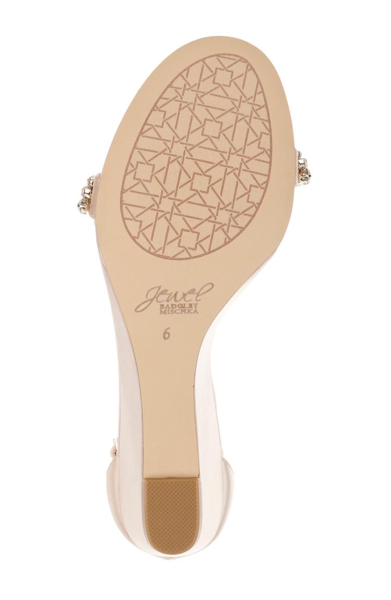 Badgley Mischka Lora Low Wedge Sandals Champagne | Women Wedge