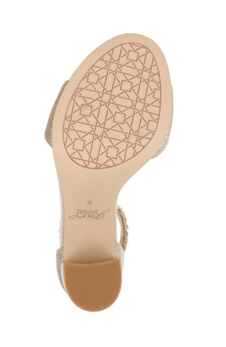 Badgley Mischka Louise Peep-Toe Block Heel Black | Women Block Heels