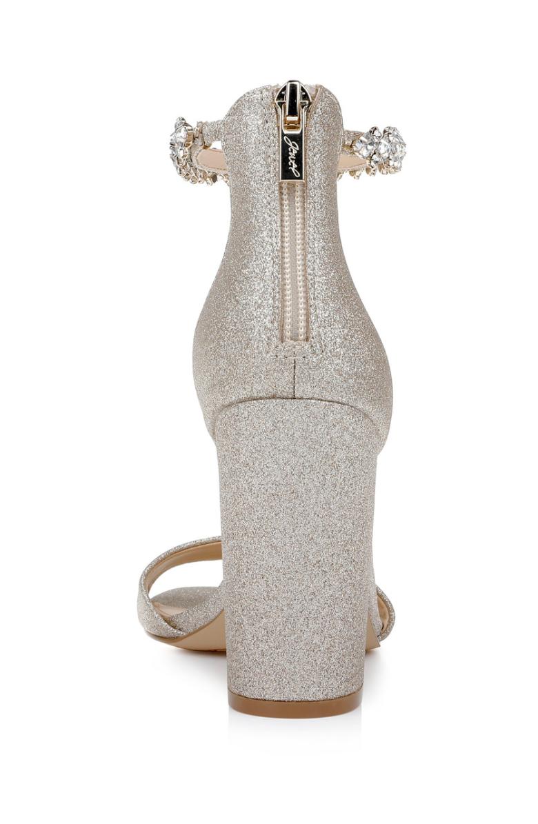 Badgley Mischka Louise Peep-Toe Block Heel Black | Women Block Heels