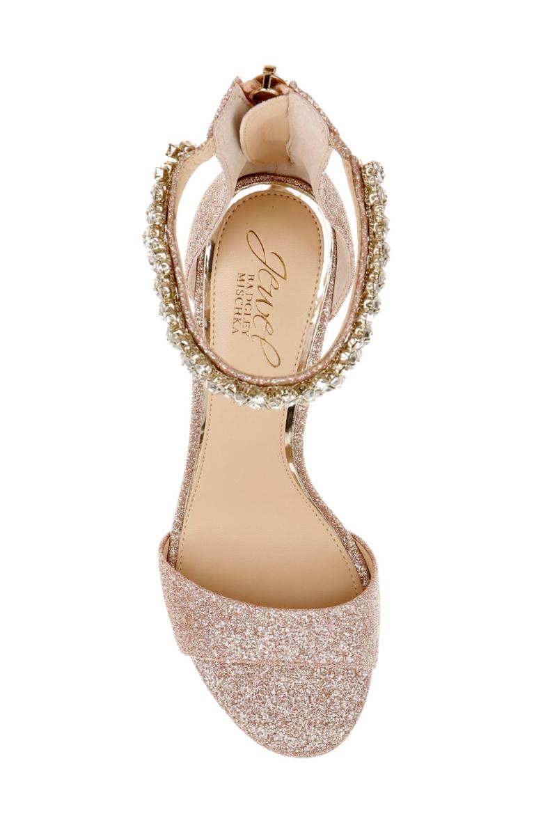 Badgley Mischka Louise Peep-Toe Block Heel Black | Women Block Heels